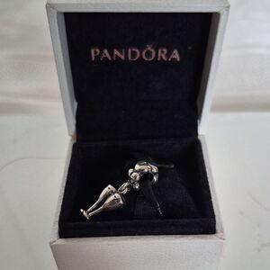 Pandora Silver Champagne Flute Dangle Charm